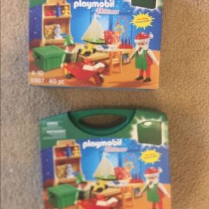 Set of two Playmobil Santa Case old 5987